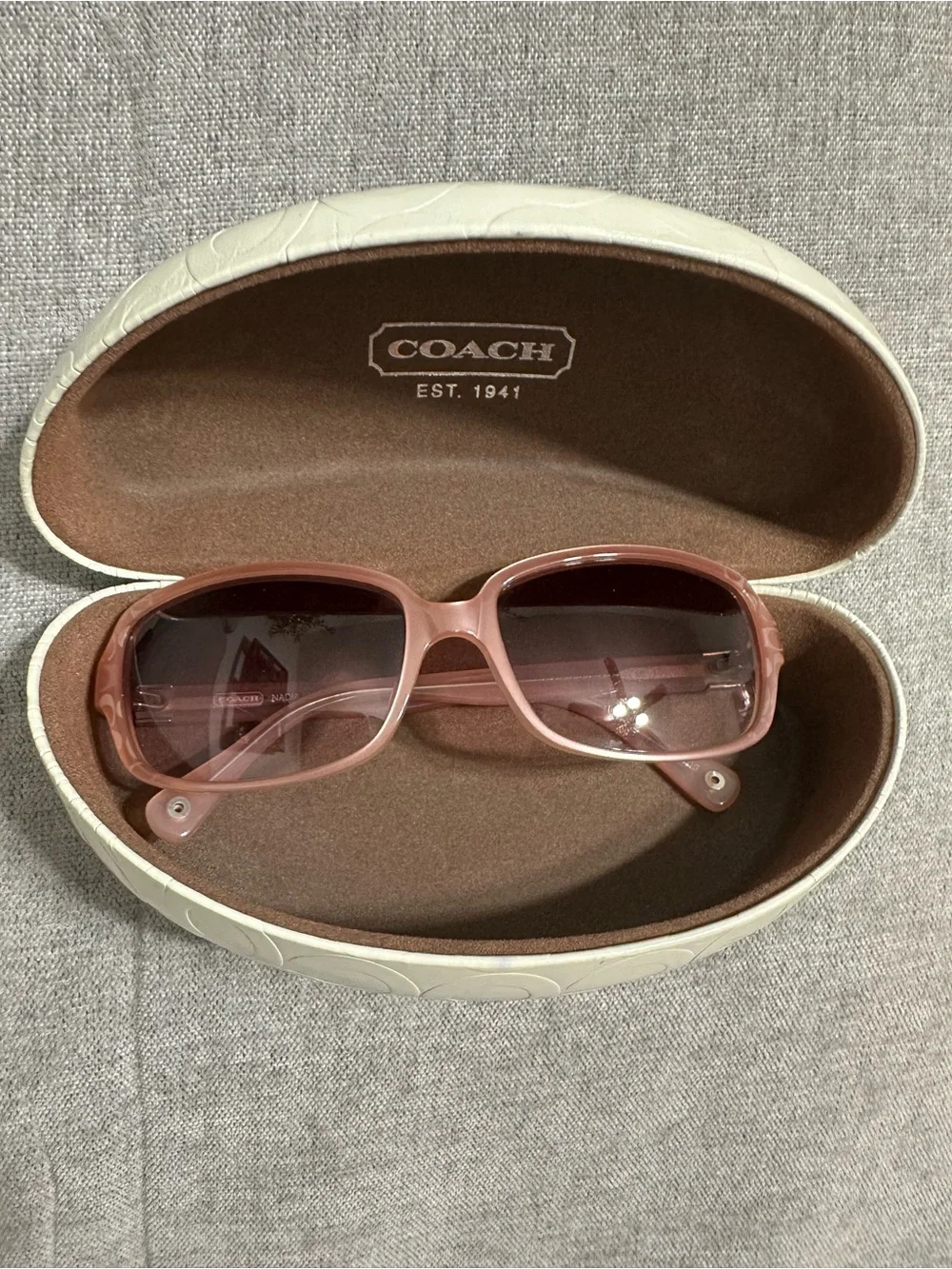 Coach Pink Gradient Square Sunglasses